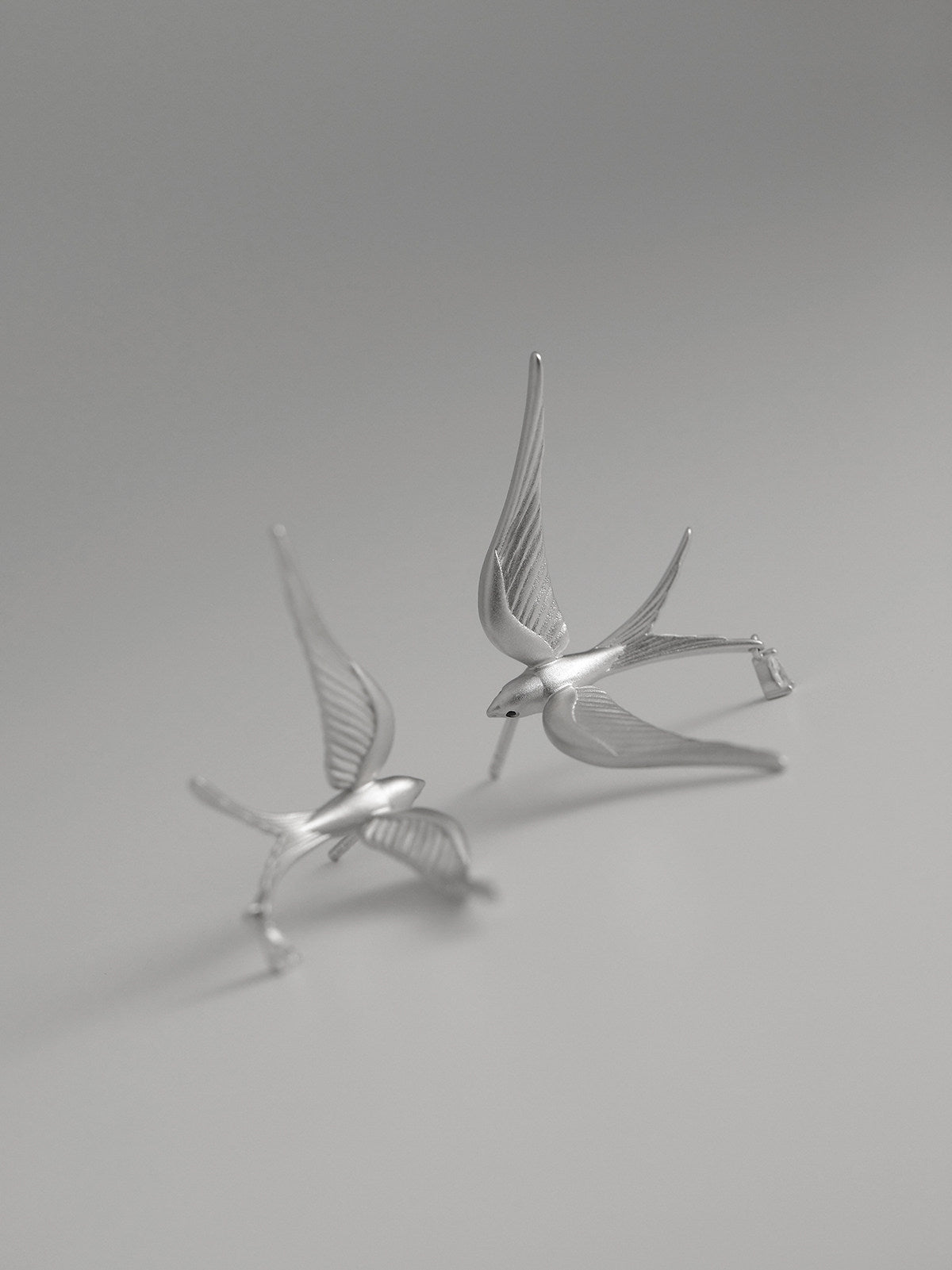 Swallow Earrings 925 Sterling Silver Bird Drop Earrings Minimalist Animal Jewelry Gift for Her