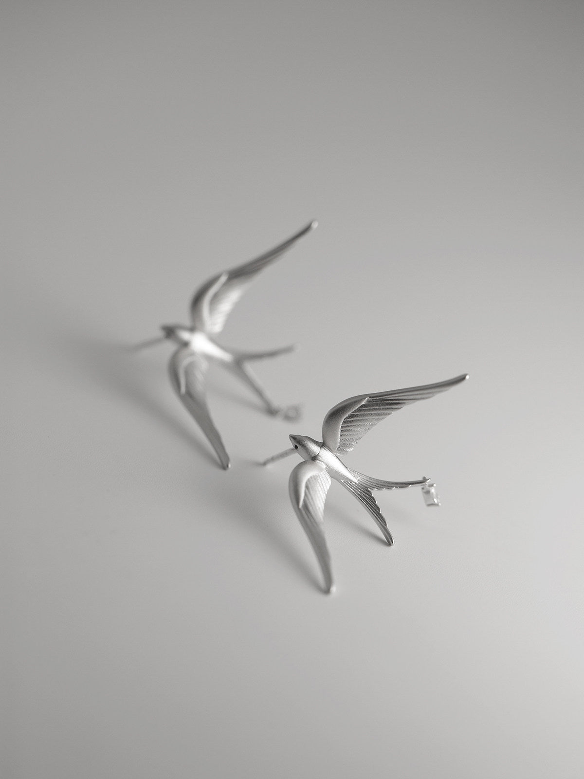 Swallow Earrings 925 Sterling Silver Bird Drop Earrings Minimalist Animal Jewelry Gift for Her