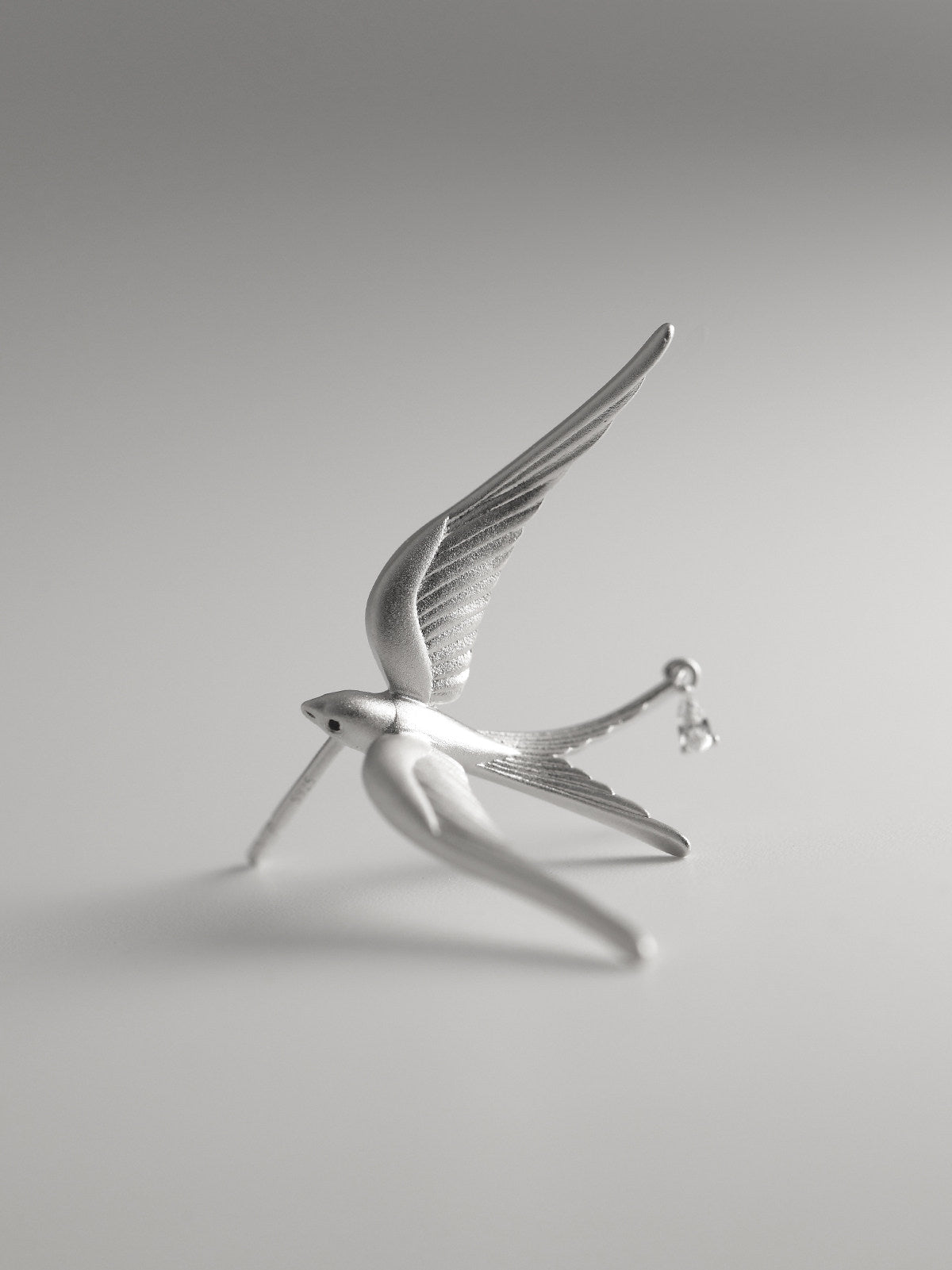 Swallow Earrings 925 Sterling Silver Bird Drop Earrings Minimalist Animal Jewelry Gift for Her